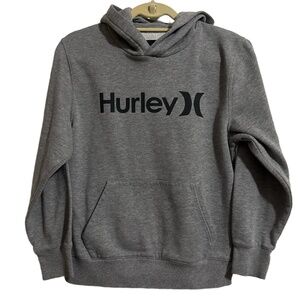 Hurley Hoodie Youth L Grey Pullover Casual Comfort Active